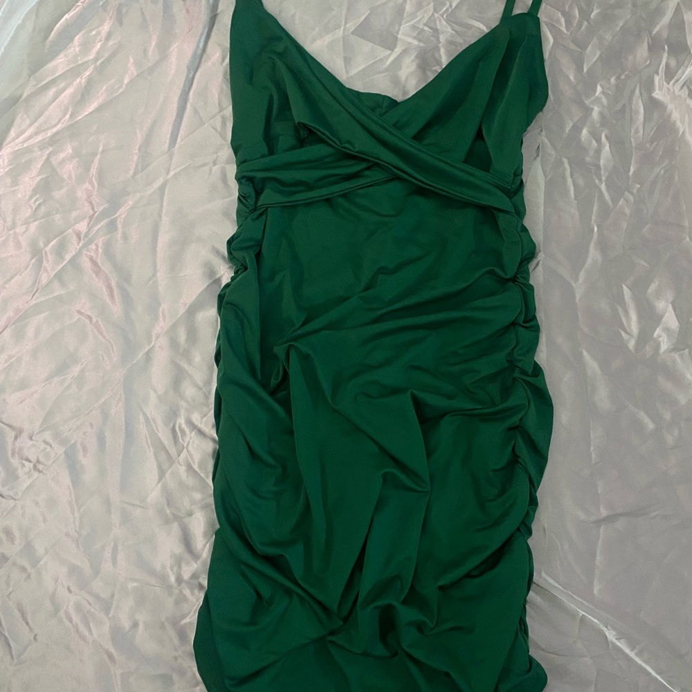 Scrunch green dress